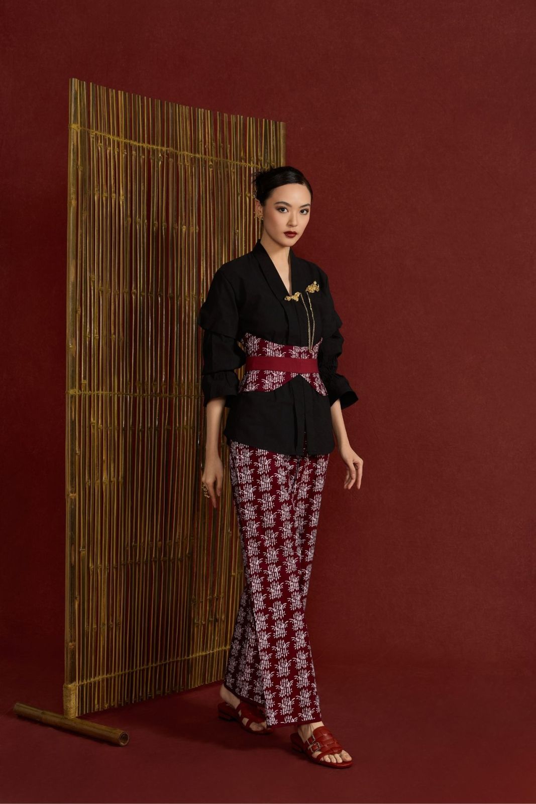 Red Sriya Batik Pants